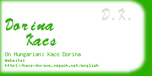 dorina kacs business card